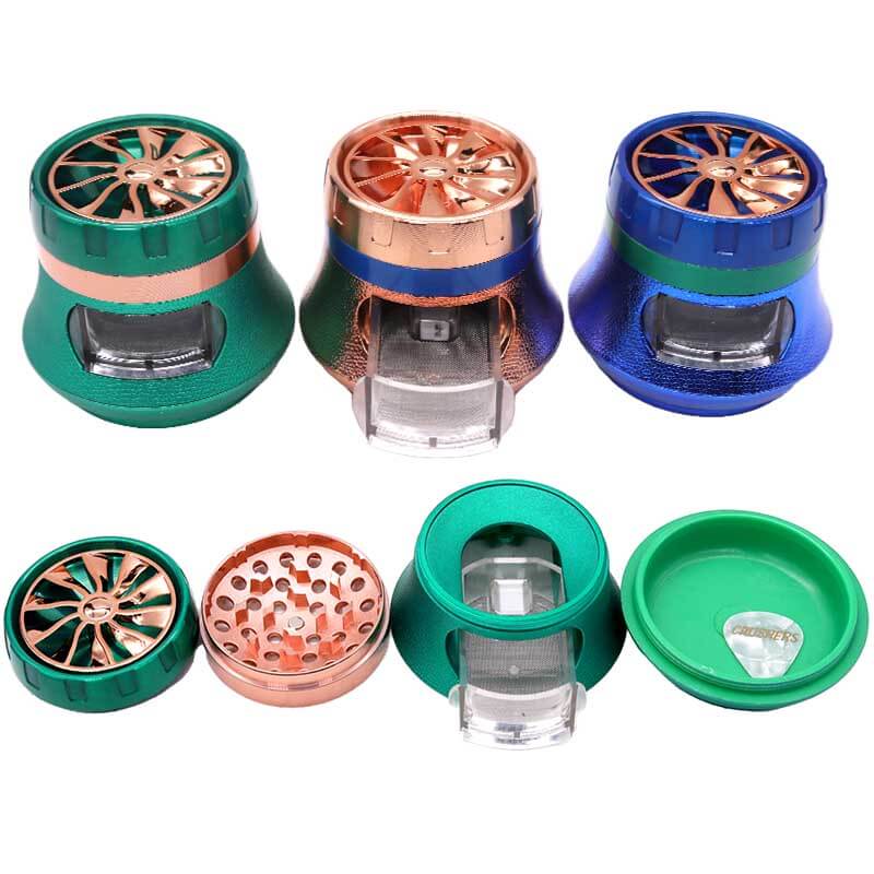 Crusher Spinning Concave 4 Part Grinder (GR195) | 63mm | Assorted Colors product image